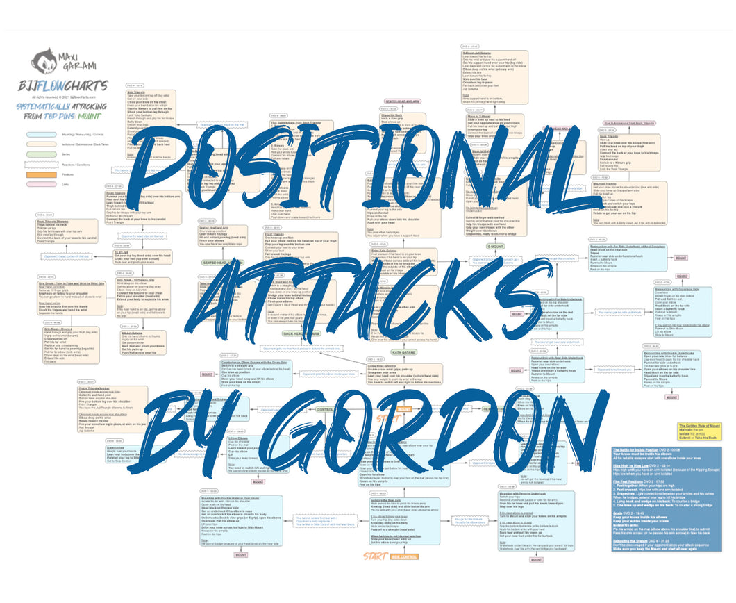 BJJFlowCharts-Bundle Positional Attacks by Gordon