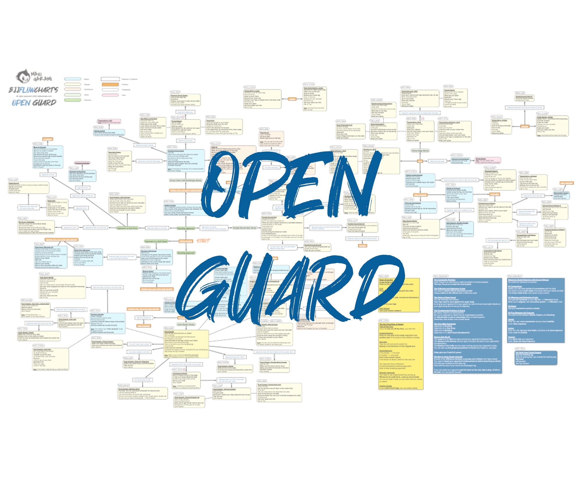 FlowChart - Open Guard - Go Further Faster by John Danaher – BJJFlowCharts