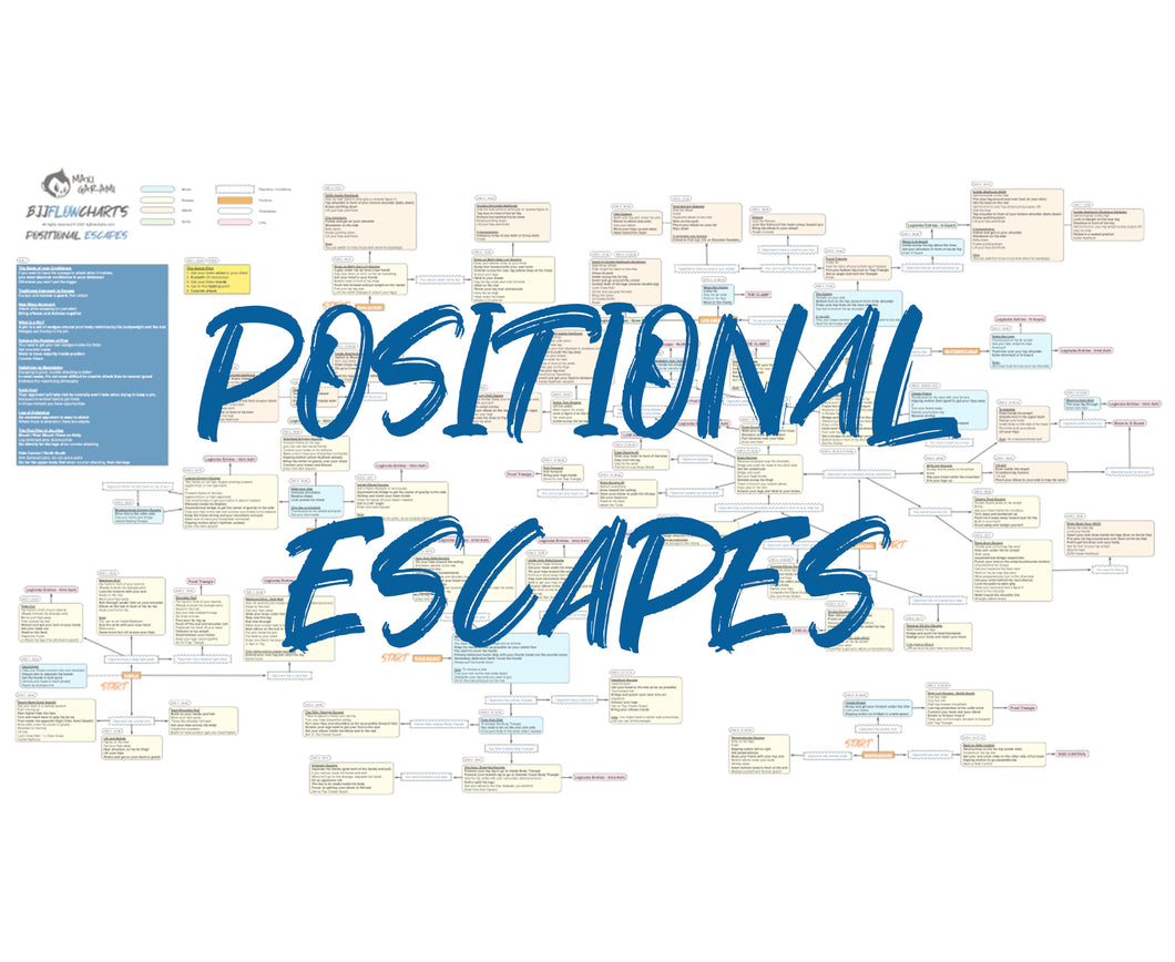 BJJFlowCharts-FlowChart of Danaher's Positional Escapes Jiu-Jitsu System